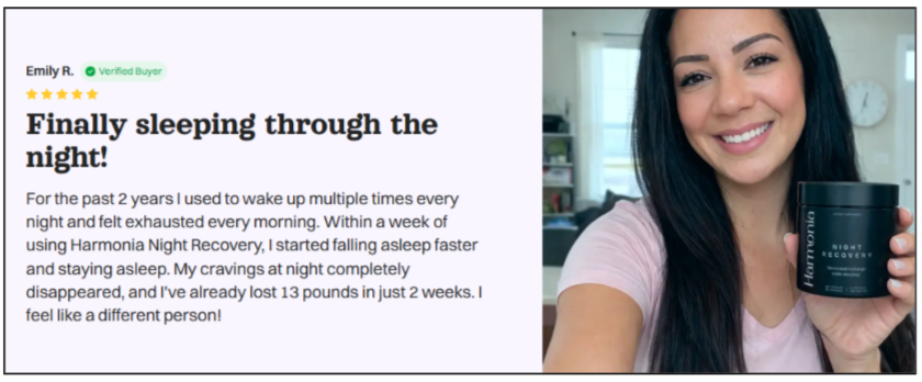 Harmonia Night Recovery Customer Review