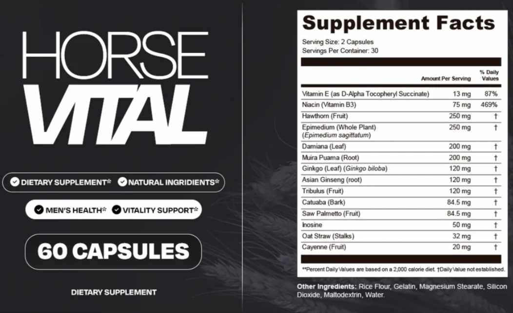 HorseVital Supplement Facts