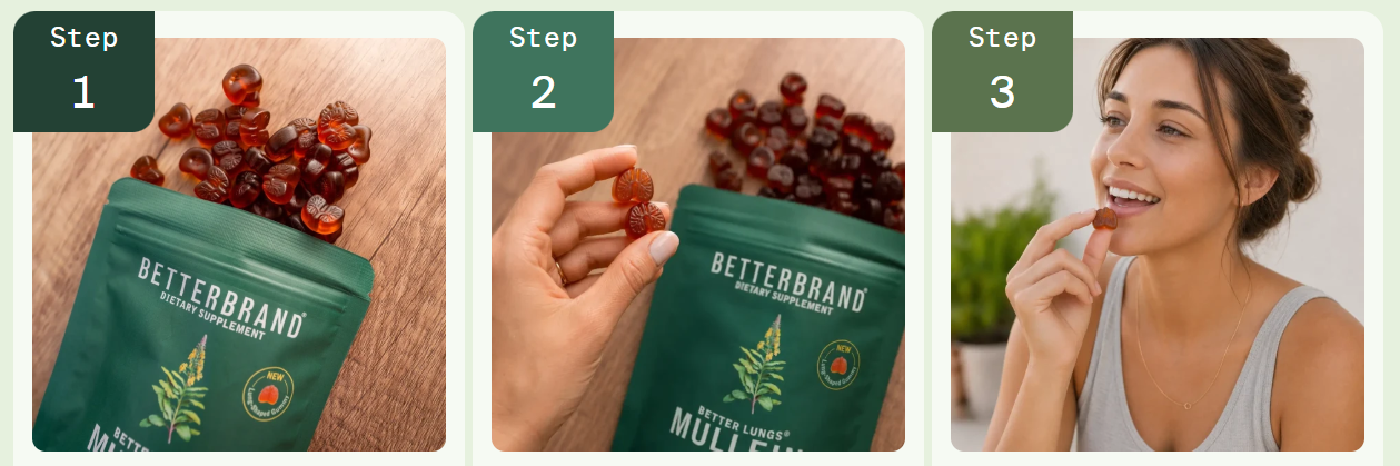 BetterBrand Mullein Gummies How to take